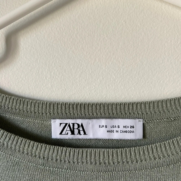 Zara Mint Green Long Sleeve Shirt - Picture 3 of 3